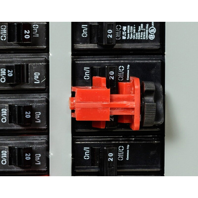 Brady Red Nylon Multi-Pole Breaker Lockout, 7mm Shackle