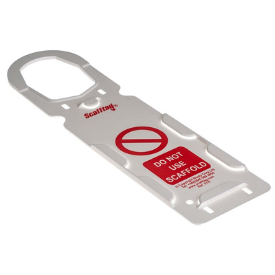 ScaffTag White on Green Safety Scaffolding Tag, English Language, 1 per Pack
