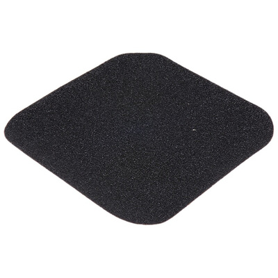 RS PRO Black Anti-slip Tile Polymer Anti-Slip Tile, Solid Finish 140mm x 140mm x 0.05mm