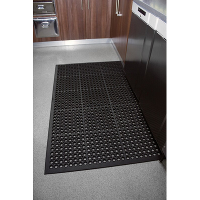 RS PRO Rampmat Rubber Anti-Fatigue Mat, 0.9m x 1.5m x 14mm