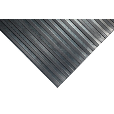 Coba Europe Black Anti-Slip Rubber Mat, Solid Finish 10m x 0.9m x 3mm