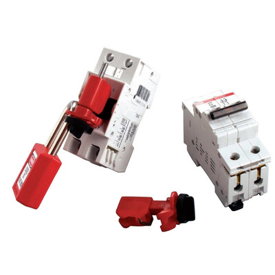 Brady Red 1-Lock Brass, Glass Fibre Reinforced Plastic, Stainless Steel Universal Circuit Breaker Lockout, 7mm Shackle