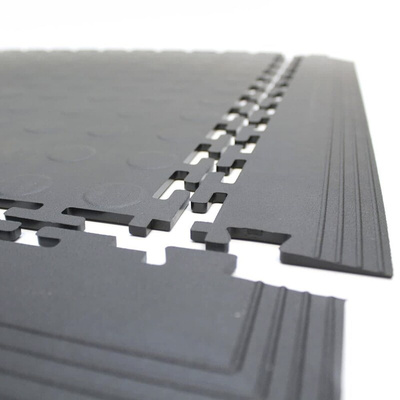 Coba Europe Black Industrial Floor Tile PVC Workfloor, Solid Finish 500mm x 500mm x 5mm