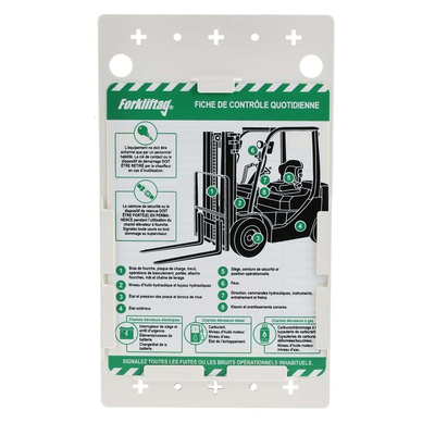 Brady Safety Forklift Tag, French Language, 1 per Pack