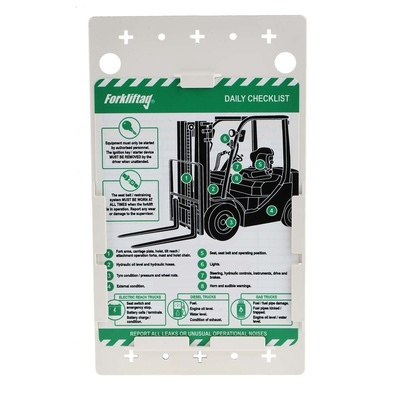 Brady Safety Forklift Tag, English Language