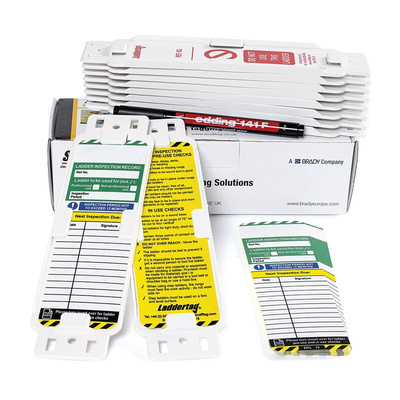 Brady Laddertag Series Safety Ladder Tag, English Language, 1 per Pack