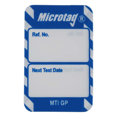 Brady White on Blue Safety Inspection Tag, English Language, 20 per Pack