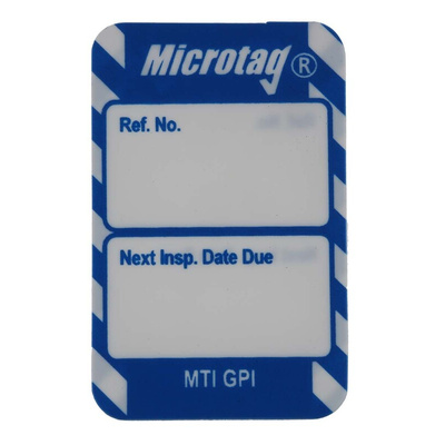 Brady White on Blue Safety Inspection Tag, English Language, 20 per Pack