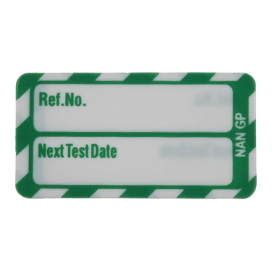 Brady White on Green Safety Inspection Tag, English Language, 20 per Pack