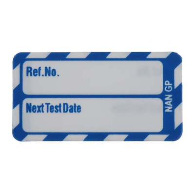 Brady White on Blue Safety Inspection Tag, English Language, 20 per Pack