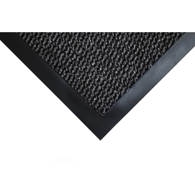 Coba Europe Vynaplush Anti-Slip, Door Mat, Carpet, Indoor Use, Black/Steel, 1.2m 1.8m 7mm