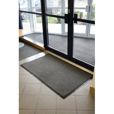 Coba Europe Vynaplush Anti-Slip, Door Mat, Carpet, Indoor Use, Black/Steel, 0.9m 1.2m 7mm