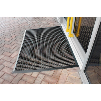 Coba Europe Entramat Anti-Slip, Door Mat, PVC Scraper, Indoor, Outdoor Use, Black, 1m 1.5m 12mm