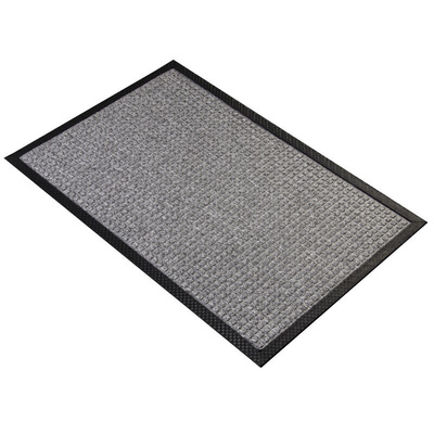 RS PRO Anti-Slip, Door Mat, Carpet, Indoor Use, Grey, 0.6m 0.9m 7mm