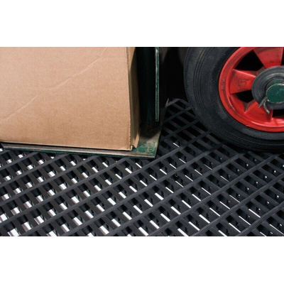 Coba Europe Black Anti-Slip PVC Mat, Holes Finish 5m x 0.9m x 12mm