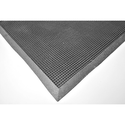 RS PRO Anti-Slip, Entrance Mat, Rubber Scraper, Indoor Use, Black, 900mm 1.8m 10mm