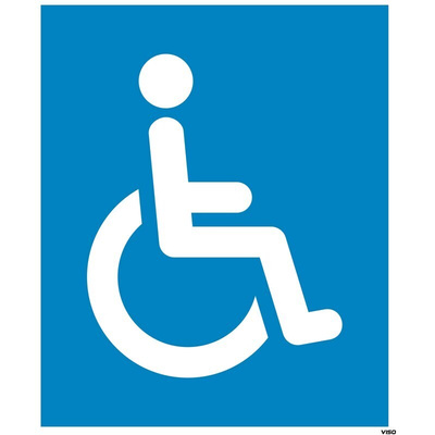 RS PRO Tactile Sign: Disability Access, Self-Adhesive Non Skid PVC, 600 x 500mm