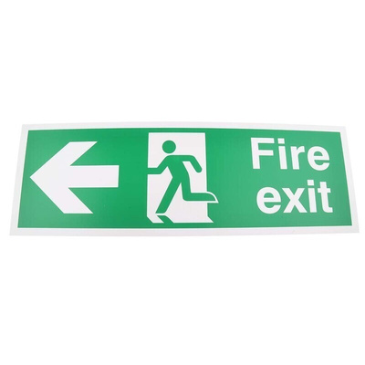 Rigid Plastic FIRE EXIT, Fire Exit, English, Exit Sign