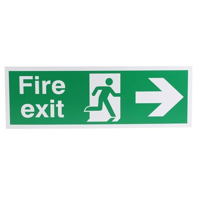 PVC FIRE EXIT, Fire Exit, English, Exit Sign