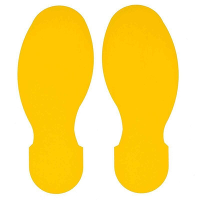 Brady Polyester Social Distancing Floor Mat Ground Marking Floor Sign, Self-Adhesive
