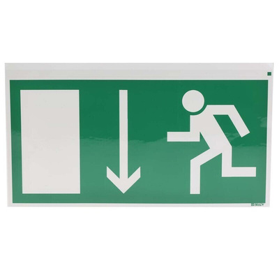 PET Emergency Exit Down Non-Illuminated Emergency Exit Sign