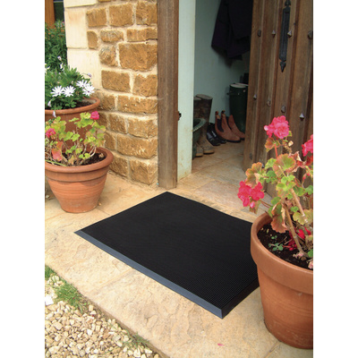 Coba Europe Fingertip Anti-Slip, Walkway Mat, Rubber Scraper, Indoor, Outdoor Use, Black, 0.6m 0.8m 11mm