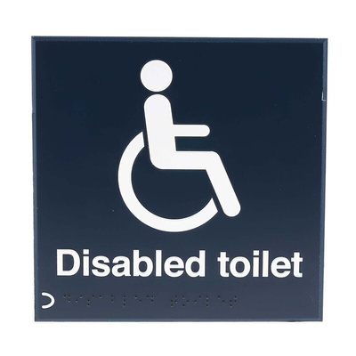 RS PRO Tactile Sign: Disability Access, Self-Adhesive Plastic, 150 x 150mm
