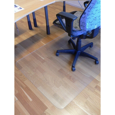 Coba Europe Clear Hard Floor Square Office Chair Mat x 0.9m, 1.2m x 1.8mm