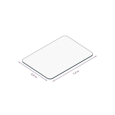 Coba Europe Clear Carpet Square Office Chair Mat x 0.9m, 1.2m x 1.8mm
