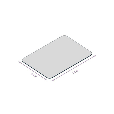 Coba Europe Clear Carpet Square Office Chair Mat x 1.2m, 1.5m x 1.8mm