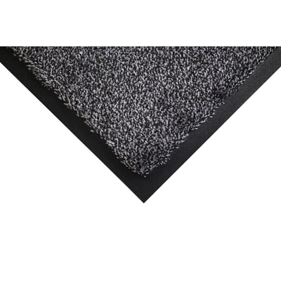 Coba Europe COBAwash Anti-Slip, Door Mat, Carpet, Indoor Use, Black/Steel, 0.85m 1.5m 8mm