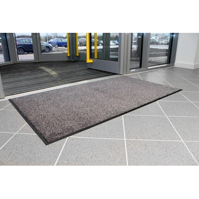 Coba Europe COBAwash Anti-Slip, Door Mat, Carpet, Indoor Use, Black/Steel, 0.85m 1.5m 8mm