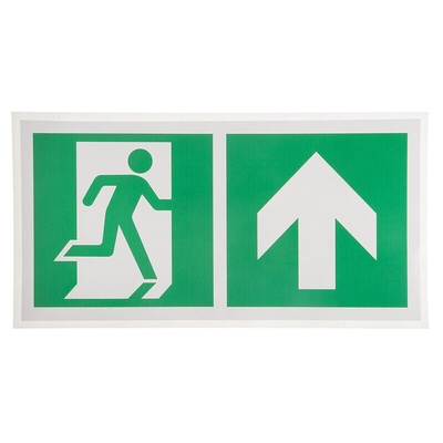 Vinyl Emergency Exit Up With Pictogram Only, Non-Illuminated Emergency Exit Sign