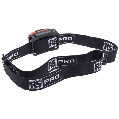 RS PRO LED Head Torch 250 lm, 66 m Range