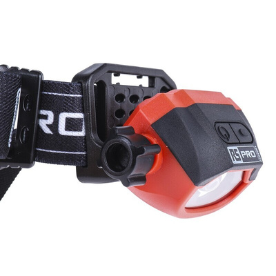 RS PRO LED Head Torch 450 lm, 100 m Range