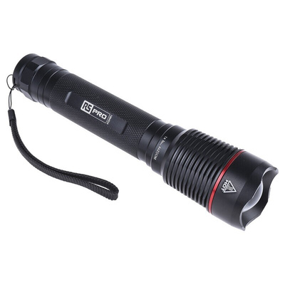 RS PRO LED Torch Black 2600 lm, 240 mm