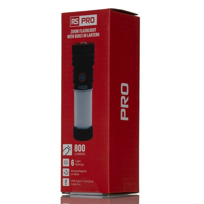 RS PRO LED Torch - Rechargeable 800 lm, 147 mm
