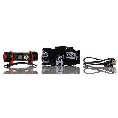 RS PRO LED Head Torch 800 lm, 100 m Range