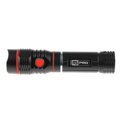 RS PRO LED Torch Black 250 lm, 167 to 226 mm