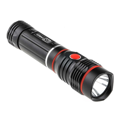 RS PRO LED Torch Black 250 lm, 167 to 226 mm