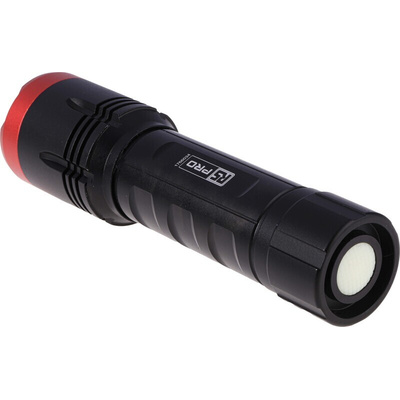 RS PRO LED Torch Black 1400 lm, 174 mm