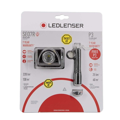 LEDLENSER LED Head Torch 25 lm, 220 lm, 60 m, 130 m Range