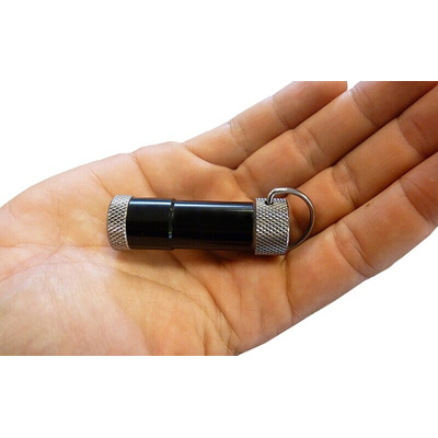 RS PRO LED Keyring Torch Black 10 lm, 53 mm