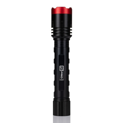 RS PRO UV LED Torch Black, Red 2.7 lm, 147 mm
