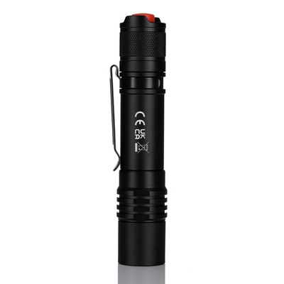 RS PRO LED Torch Black - Rechargeable 1200 lm