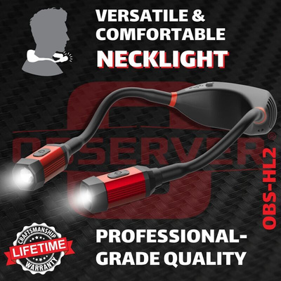 Observer Tools LED, Neck Torch, Flexible Arm, 300 Lumens, IP54