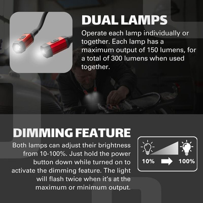 Observer Tools LED, Neck Torch, Flexible Arm, 300 Lumens, IP54