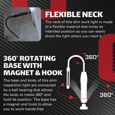 Observer Tools LED, Inspection Lamp, Flexible Arm, 600 Lumens, IP54