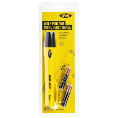 Wolf Safety M-20 ATEX Xenon Pen Torch Yellow 15 lm, 145 mm