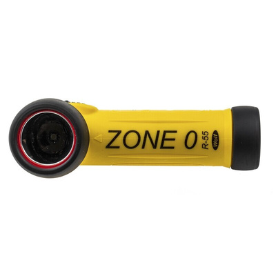 Wolf Safety R-55H ATEX, IECEx LED Torch Yellow - Rechargeable 80 lm, 195 mm